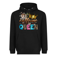 Black caffeine queen Heavyweight Hoodie - Zillion Design Studio