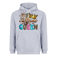 Heather Grey caffeine queen Heavyweight Hoodie - Zillion Design Studio