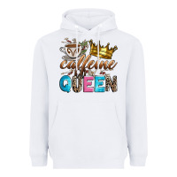 White caffeine queen Heavyweight Hoodie - Zillion Design Studio