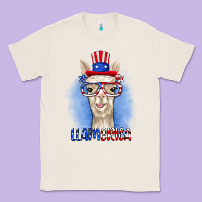Llamerica Classic Tee Designed By Ranaportraitstore