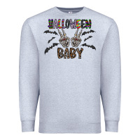 Heather Grey halloween baby Premium Sweatshirt - CowhideDigitalArt