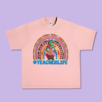 Teacherlife And Teacher Gnome Rainbow Urban Heavy Tee Designed By Artiststas