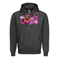 Charcoal Heather Halloween Heifer coffee cups Zipper Hoodie - RanaPortraitStore