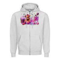 Dove Grey Halloween Heifer coffee cups Zipper Hoodie - RanaPortraitStore