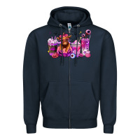 Navy Halloween Heifer coffee cups Zipper Hoodie - RanaPortraitStore