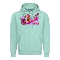 Halloween Heifer Coffee Cups Zipper Hoodie | Teevron