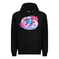 Black back to school flowers fourth grade 3200x2400 Premium Hoodie - AdoDesignShop