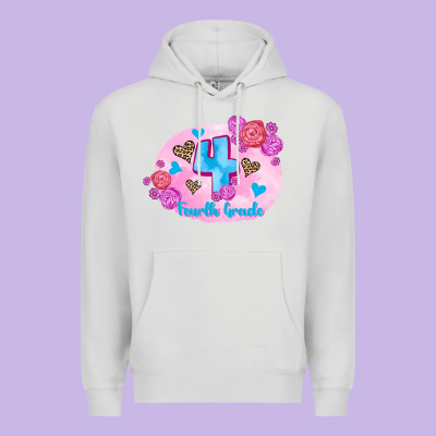 Back To School Flowers Fourth Grade 3200x2400 Premium Hoodie Designed By Adodesignshop
