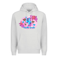 Dove Grey back to school flowers fourth grade 3200x2400 Premium Hoodie - AdoDesignShop