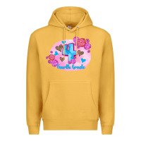 Mustard back to school flowers fourth grade 3200x2400 Premium Hoodie - AdoDesignShop