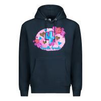 Navy back to school flowers fourth grade 3200x2400 Premium Hoodie - AdoDesignShop