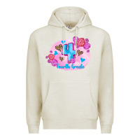 Oatmeal Heather back to school flowers fourth grade 3200x2400 Premium Hoodie - AdoDesignShop