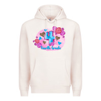Pale Pink back to school flowers fourth grade 3200x2400 Premium Hoodie - AdoDesignShop