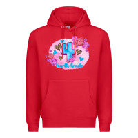 Red back to school flowers fourth grade 3200x2400 Premium Hoodie - AdoDesignShop