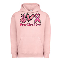 Pigment Salmon Peace love cure Urban Hoodie - NancyCooperArtShop