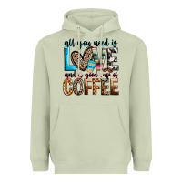 Matcha all you need is love and a good cup of coffee Heavyweight Hoodie - Zillion Design Studio