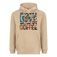 Mushroom all you need is love and a good cup of coffee Heavyweight Hoodie - Zillion Design Studio