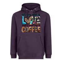 Plum all you need is love and a good cup of coffee Heavyweight Hoodie - Zillion Design Studio