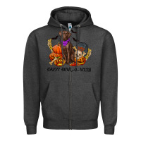 Charcoal Heather Happy Howl-o-ween Zipper Hoodie - RanaPortraitStore