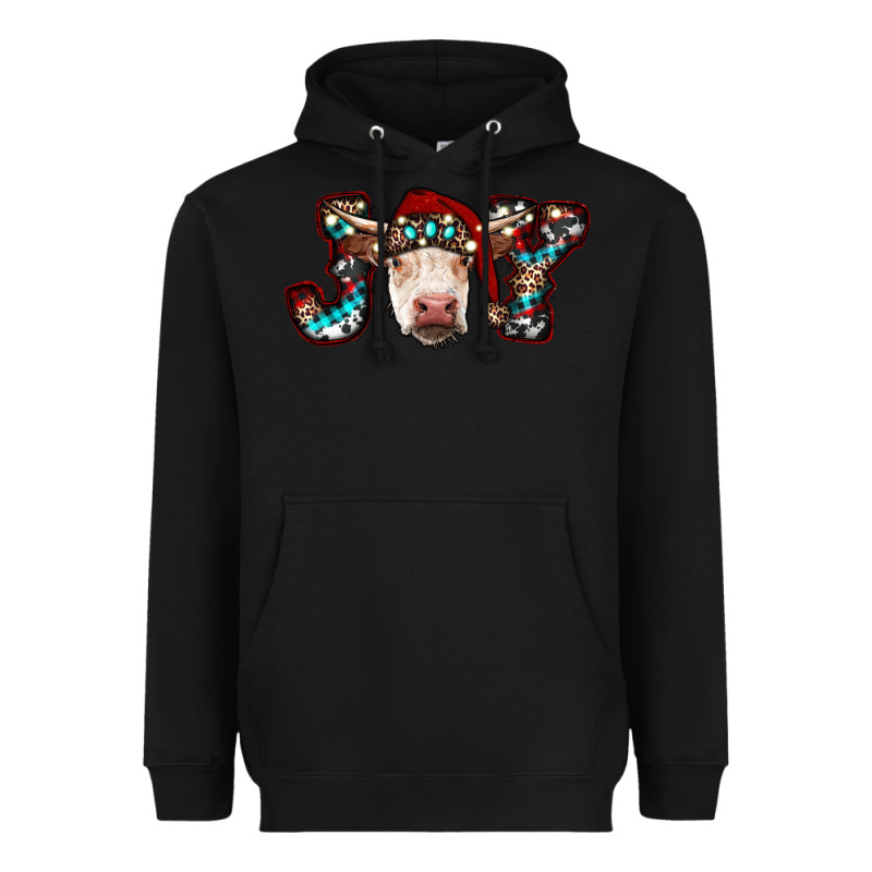 Christmas Joy Cow Heavyweight Hoodie by RanaPortraitStore | Teevron