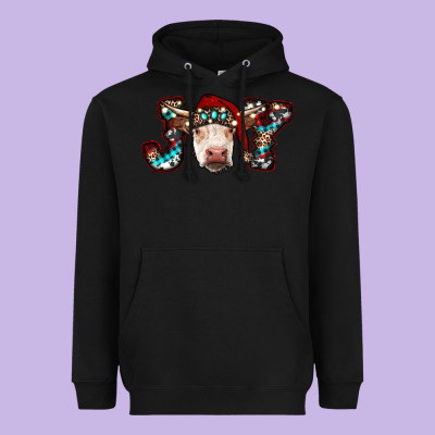 Christmas Joy Cow Heavyweight Hoodie Designed By Ranaportraitstore
