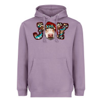 Lavender christmas joy cow Heavyweight Hoodie - RanaPortraitStore