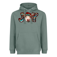 Sage christmas joy cow Heavyweight Hoodie - RanaPortraitStore