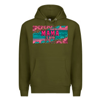 Army Green pink roses mama of girls license plate Premium Hoodie - Artiststas