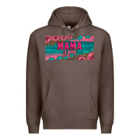 Coffee pink roses mama of girls license plate Premium Hoodie - Artiststas