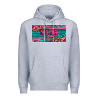 Heather Grey pink roses mama of girls license plate Premium Hoodie - Artiststas
