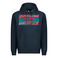 Navy pink roses mama of girls license plate Premium Hoodie - Artiststas