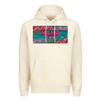 Sandshell pink roses mama of girls license plate Premium Hoodie - Artiststas