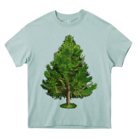 Arona White Pine Tree Illustrations Heavy Core Tee - LillyAllenDesigns