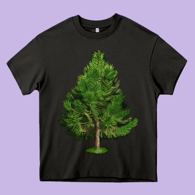 White Pine Tree Illustrations Heavy Core Tee Designed By Lillyallendesigns