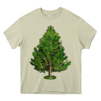 Mossy White Pine Tree Illustrations Heavy Core Tee - LillyAllenDesigns