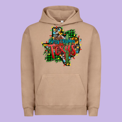 Western Desert Christmas Texas Map Urban Hoodie Designed By Jasminsmagicworld