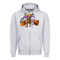 Heather Grey Heifer Cow Halloween Zipper Hoodie - RanaPortraitStore
