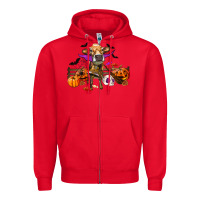 Red Heifer Cow Halloween Zipper Hoodie - RanaPortraitStore