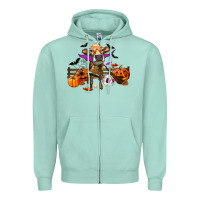 Seafoam Heifer Cow Halloween Zipper Hoodie - RanaPortraitStore