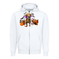 White Heifer Cow Halloween Zipper Hoodie - RanaPortraitStore
