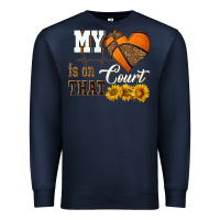 Navy my heart is on that court Premium Sweatshirt - HRA Design Shop