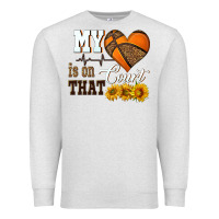 Oatmeal Heather my heart is on that court Premium Sweatshirt - HRA Design Shop