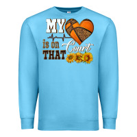 Ocean Blue my heart is on that court Premium Sweatshirt - HRA Design Shop