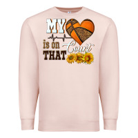 Pale Pink my heart is on that court Premium Sweatshirt - HRA Design Shop