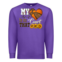 Purple my heart is on that court Premium Sweatshirt - HRA Design Shop