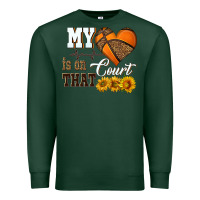 Sports Green my heart is on that court Premium Sweatshirt - HRA Design Shop