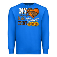 True Royal my heart is on that court Premium Sweatshirt - HRA Design Shop