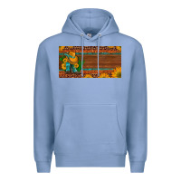 Colony Blue custom cowboy boots sunflowers and cactus license plate Premium Hoodie - Artiststas