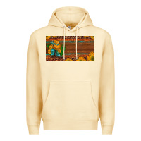 Pina Colada custom cowboy boots sunflowers and cactus license plate Premium Hoodie - Artiststas