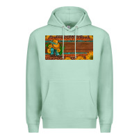 Seafoam custom cowboy boots sunflowers and cactus license plate Premium Hoodie - Artiststas